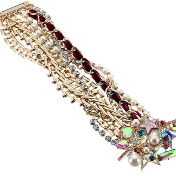 NWT Betsey Johnson CELESTIAL STARLET DRAMA BRACELET - Picture 4 of 11